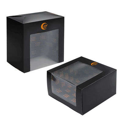 Custom Paper Hat Packaging Baseball Cap Window Gift Box With Clear Pvc Window For Baseball Cap