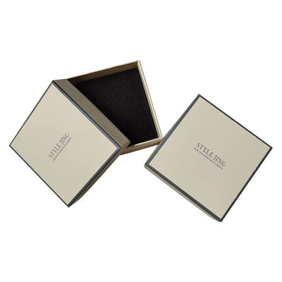 Custom Jewelry Packaging Boxes Lid And Bottom Rigid Two Piece Paper Packaging Box Necklace Ring Box For Craft