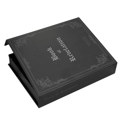 Luxury Custom Logo Printing Packaging Magnetic Closure Gift Box Fake Book Shaped Packaging Ring Box