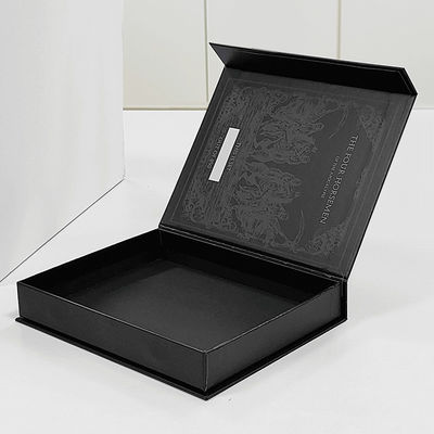 Luxury Custom Logo Printing Packaging Magnetic Closure Gift Box Fake Book Shaped Packaging Ring Box