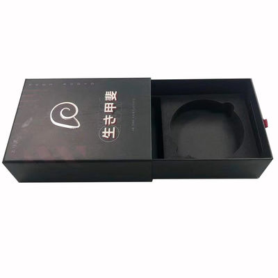 Customize Slid Drawer Paper Box Packaging Gift Box Package Black Gift Box With EVA Insert