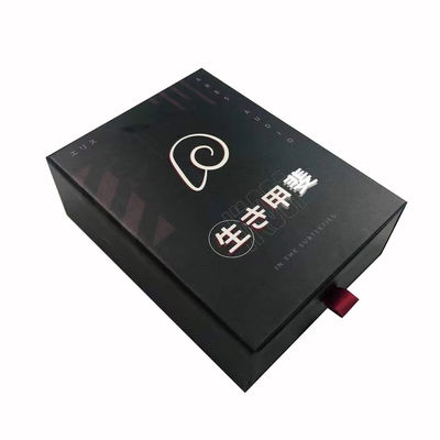 Customize Slid Drawer Paper Box Packaging Gift Box Package Black Gift Box With EVA Insert