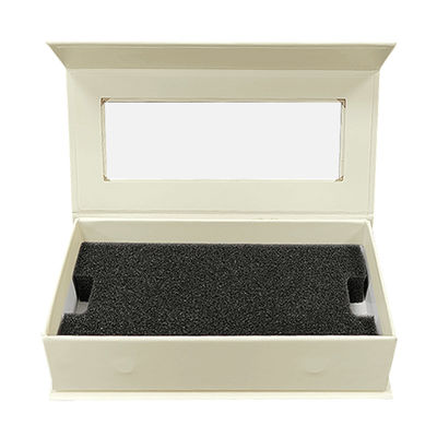 Customized Square Magnetic Closure Lid Gift Cosmetic Personalized False Eyelashes Packaging Paper Box With Transparent Window