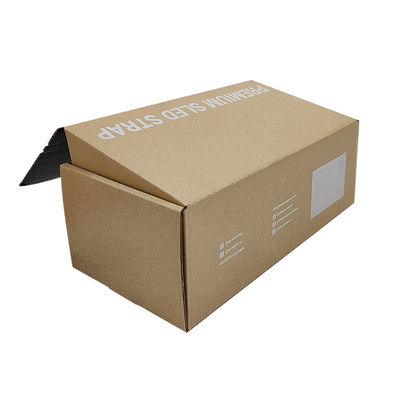 FSC Certificate Easy Tear Strip Opening Seal Brown Kraft Corrugated Cardboard Shipping Box Zipper Mailer Boxes