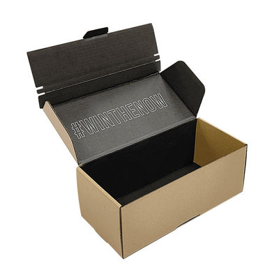 FSC Certificate Easy Tear Strip Opening Seal Brown Kraft Corrugated Cardboard Shipping Box Zipper Mailer Boxes
