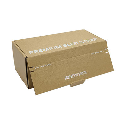 FSC Certificate Easy Tear Strip Opening Seal Brown Kraft Corrugated Cardboard Shipping Box Zipper Mailer Boxes