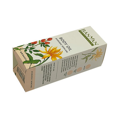Custom Print Cosmetic Body Oil Coated Paper Craft Boxes Folding Carton Box