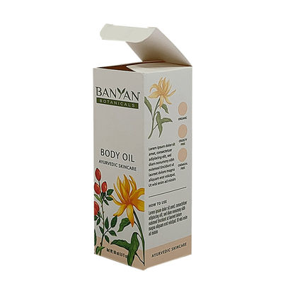 Custom Print Cosmetic Body Oil Coated Paper Craft Boxes Folding Carton Box