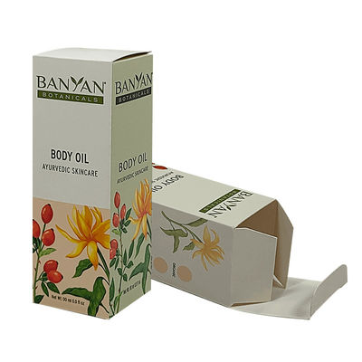 Custom Print Cosmetic Body Oil Coated Paper Craft Boxes Folding Carton Box