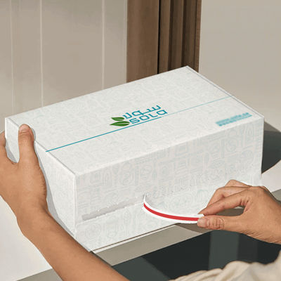 Custom Logo Corrugated Cardboard Shipping E Commerce Packaging Box Tear Strip Zipper Box