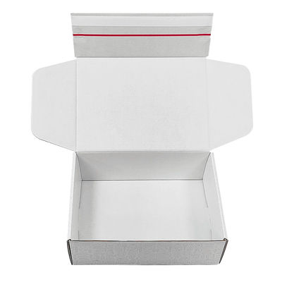 Custom Logo Corrugated Cardboard Shipping E Commerce Packaging Box Tear Strip Zipper Box