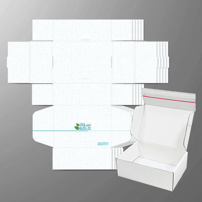 Custom Logo Corrugated Cardboard Shipping E Commerce Packaging Box Tear Strip Zipper Box