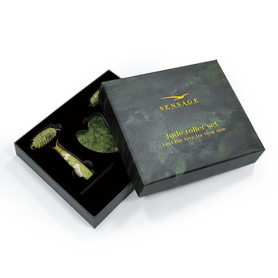 Customized Logo Premium Green Cardboard Lid Top Cover And Bottom Luxury Cosmetic Packaging Gift Box