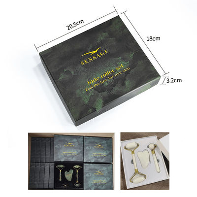 Customized Logo Premium Green Cardboard Lid Top Cover And Bottom Luxury Cosmetic Packaging Gift Box