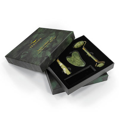 Customized Logo Premium Green Cardboard Lid Top Cover And Bottom Luxury Cosmetic Packaging Gift Box