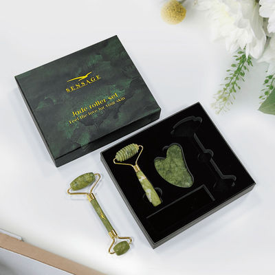 Customized Logo Premium Green Cardboard Lid Top Cover And Bottom Luxury Cosmetic Packaging Gift Box