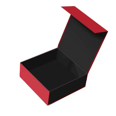 Customized Logo Design Black Rigid Flat Cardboard Magnetic Folding Cajas Regalo For Cosmetics Gift Packaging