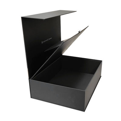 Customized Logo Design Black Rigid Flat Cardboard Magnetic Folding Cajas Regalo For Cosmetics Gift Packaging