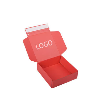 Custom Size Logo Printing Small Corrugated Mailing Box Cosmetic Packaging Paper Box Self Sealing Shipping Box
