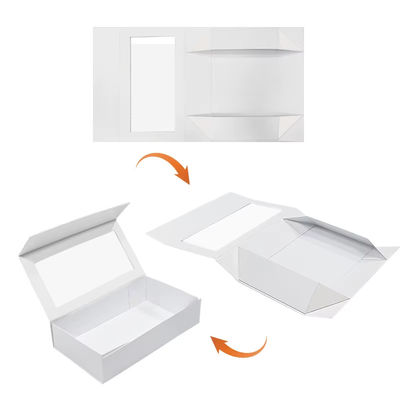 Rigid Cardboard Matt Art Collapsible Gift Custom Box Made of Art Paper and Cardboard Magnetic Gift Folding Box with Window