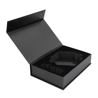 Custom logo Black Magnet Magnetic Luxury Packaging Folding Paper Business Gift Box