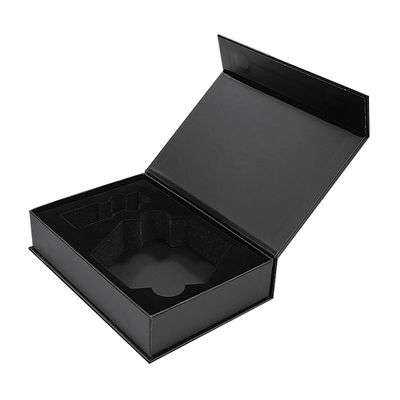 Custom logo Black Magnet Magnetic Luxury Packaging Folding Paper Business Gift Box