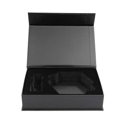 Custom logo Black Magnet Magnetic Luxury Packaging Folding Paper Business Gift Box
