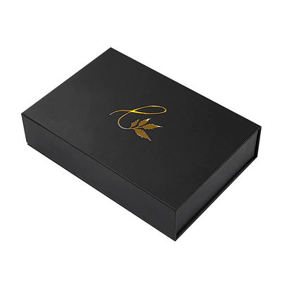Custom logo Black Magnet Magnetic Luxury Packaging Folding Paper Business Gift Box