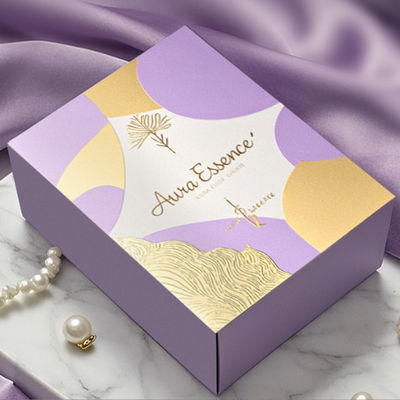 Custom Luxury Square Empty Folding Paper Box  Candle Jars With Lid And Box Packaging Automatic Bottom Buckle Box