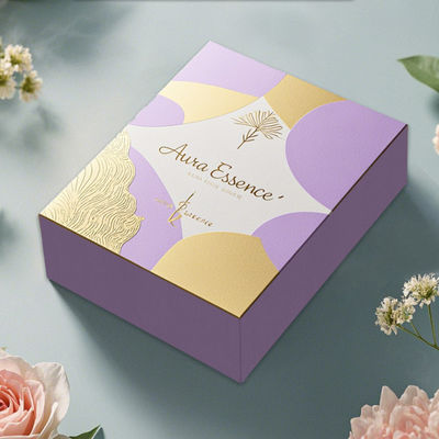 Custom Luxury Square Empty Folding Paper Box  Candle Jars With Lid And Box Packaging Automatic Bottom Buckle Box