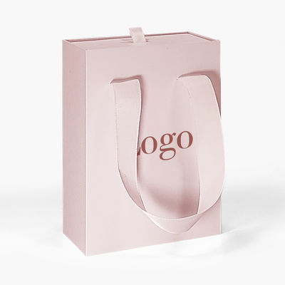 Custom Logo Drawer Sliding Cardboard Luxury High End Gift Paper Box Necklace Bracelet Jewelry Perfume Packaging Box With Handle