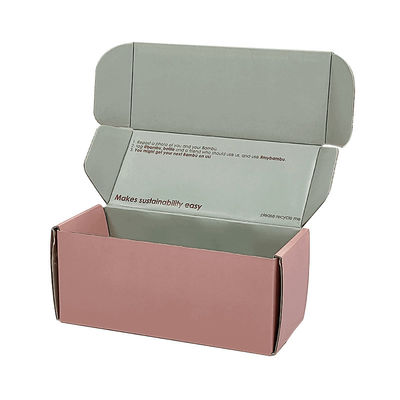 Custom Printed Mailer Box Pink Personalized Cosmetics Mailing Packaging Boxes Thank You Gift Wrap Cardboard