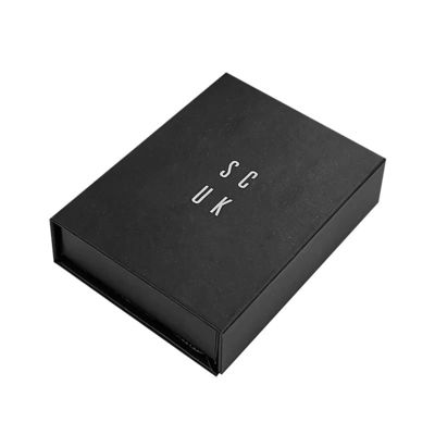 Custom logo Luxury Black Cardboard Smart Watch Magnetic Gift Packaging Box Single Watch with Foam Lining