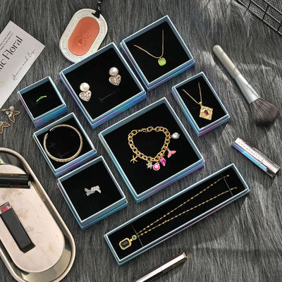Customized Logo Jewelry Boxes Women's Necklace Earrings Ring Beautifully Packaged Full Set Of Paper Gift Boxes