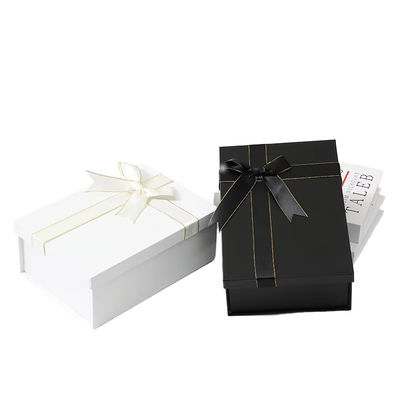 High End Gift Box Packaging Customizable Size For Valentine's Day Mother's Day Black White Bow Decoration Gift Box