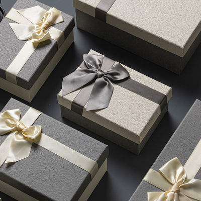 High End Gift Box Packaging Customizable Size For Valentine's Day Mother's Day Black White Bow Decoration Gift Box