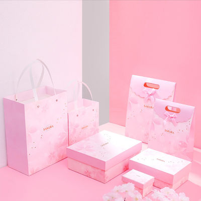 Popular Shopping Bags Offset Printing Packaging Paper Gift Bag Set With Handles