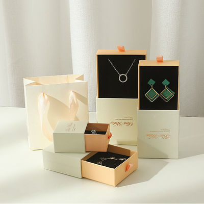 Customized Cosmetic Set Rigid Pull-Out Sliding Drawer Jewelry Gift Packaging Paper Box With Insert