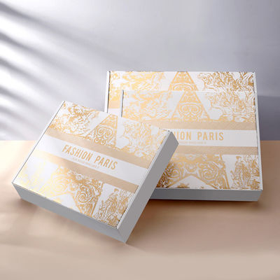 Custom Eco Friendly Biodegradable Rigid Cardboard Corrugated Shipping Box Perfume Recycled Material Hot Stamping Gift Box