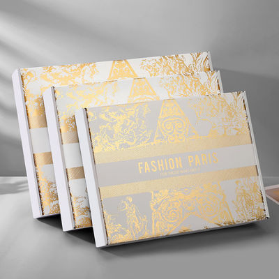 Custom Eco Friendly Biodegradable Rigid Cardboard Corrugated Shipping Box Perfume Recycled Material Hot Stamping Gift Box