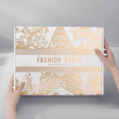 Custom Eco Friendly Biodegradable Rigid Cardboard Corrugated Shipping Box Perfume Recycled Material Hot Stamping Gift Box