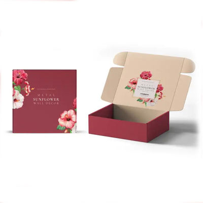 Custom Logo Design CMYK / PANTONE Printing Recyclable Corrugated Paper Luxury Skin Care Cosmetics Packaging Mailing Boxes