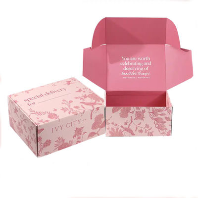 Custom Logo Design CMYK / PANTONE Printing Recyclable Corrugated Paper Luxury Skin Care Cosmetics Packaging Mailing Boxes