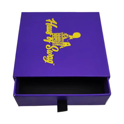 Custom Shape 8x8 Small Slide Drawer Gift Box Art Paper Jewelry Sliding Box With Handle 2mm Thickness