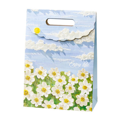 Customized Kraft Personalized pink Small Packaging Paper Bag Hand-held Art Gift Paper Packaging Bag