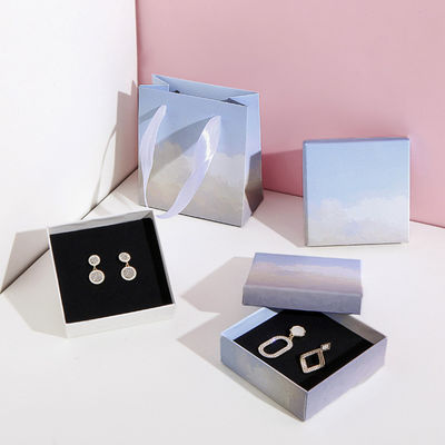Luxury Custom Logo Paperboard Jewelry Box Rings Earrings Necklaces Bracelets Rigid Base Jewellery Packaging