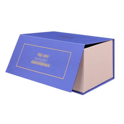 Custom Logo Color Square Blue Magnetic Jewellery Packaging Luxury Gift Boxes For Present