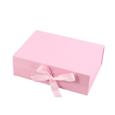 Custom Logo Size Luxury Magnetic Flip Wig Cosmetic Packaging Box Gift Box With Ribbon Magnetic Closure