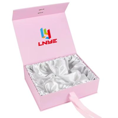 Customized Logo Luxury Magnetic Gift Box Closure For Cosmetics Clothing Wig Gift Set Packaging