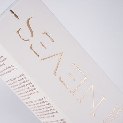 Blind Embossed Design Foldable Kraft PET Paper Boxes For Cosmetics Perfume Shipping Gifts Including Foil
